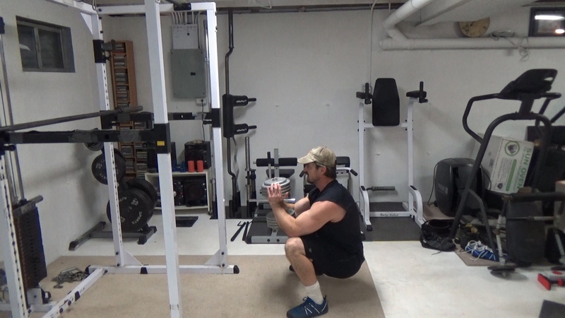 Hold-Away Goblet Squats for Bracing Core Strength