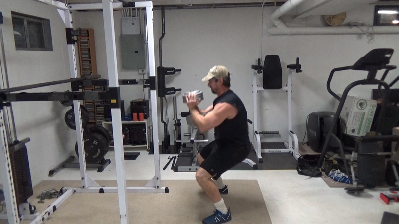 Hold-Away Goblet Squats for Bracing Core Strength