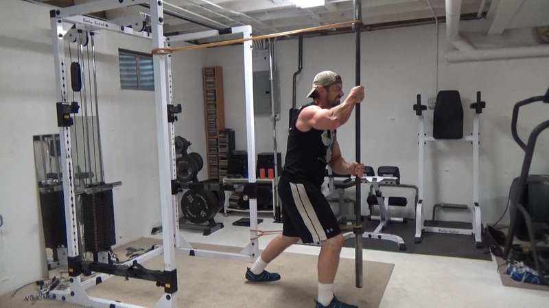 Propeller Pallof Presses With an Olympic Bar 2