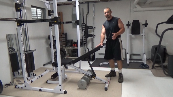 Two-Phase Decline Dumbbell Row Bench