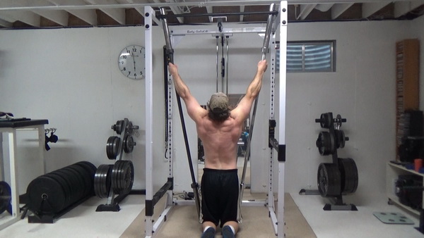 Two Vertical Barbell Pull-Ups Start