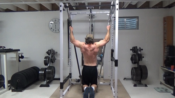 Two Vertical Barbell Pull-Ups - Bottom Reset