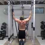 Two Vertical Barbell Pull-Ups