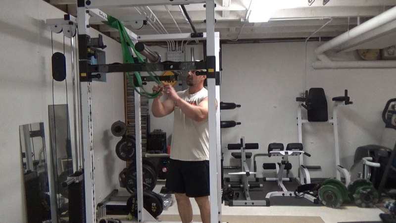 One-Bar One-Band Chin-Ups for Stable and Unstable Back Training Setup