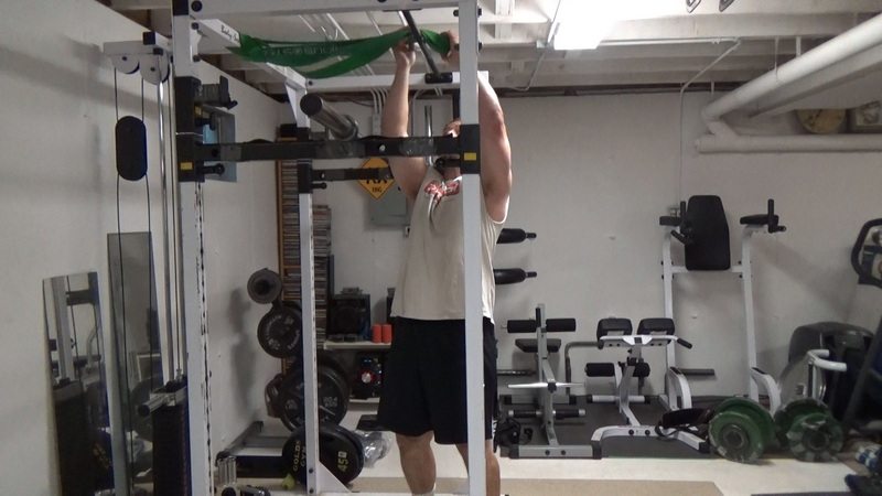 One-Bar One-Band Chin-Ups for Stable and Unstable Back Training Setup2