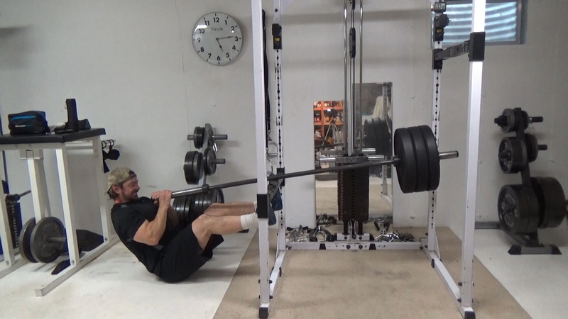 See-Saw Barbell Pulldowns for Lats Bottom