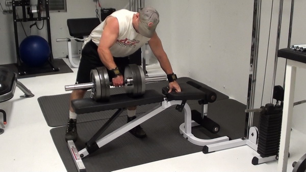 VERY Heavy Top-Stop Dumbbell Rows/Deadlifts Top