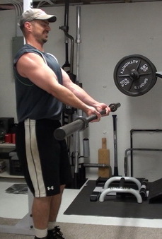 Arms-Forward Barbell Curls - Moving Arms Forward