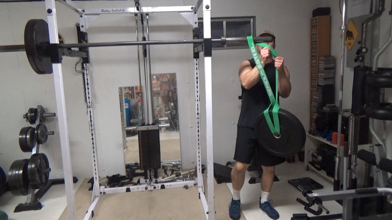 Band-Barbell Forearm Roller Chin-Ups add another loop