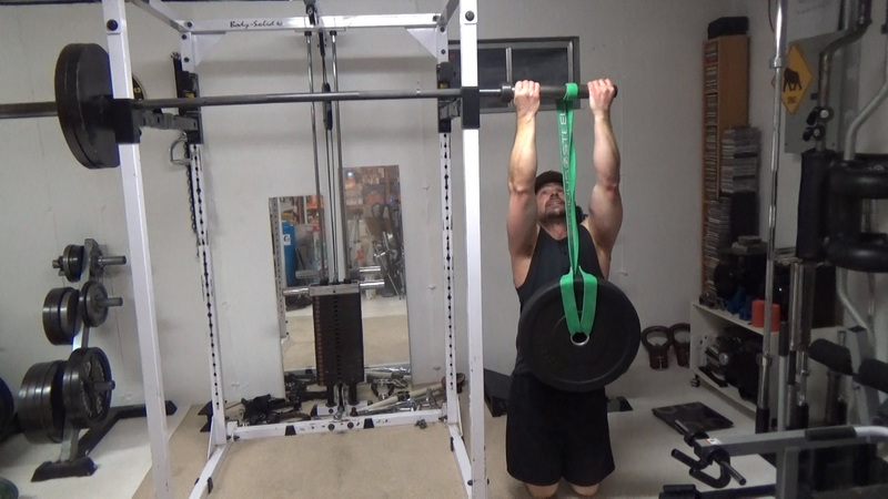 Band-Barbell Forearm Roller Chin-Ups start
