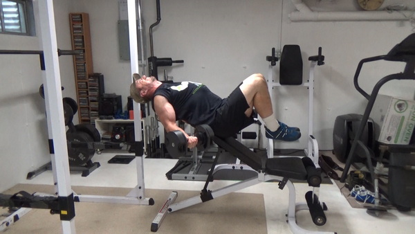Get a Monster Bicep Stretch With Feet Off Incline Curls Middle