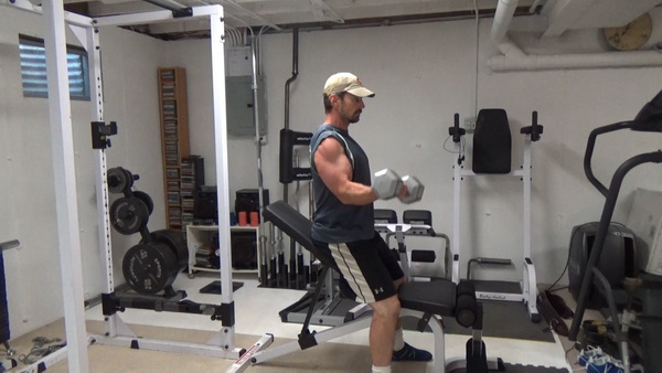 Incline Bench Seated/Standing Curls Middle