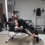 Stacked Plate Incline Curls for Bicep Stretch Tension