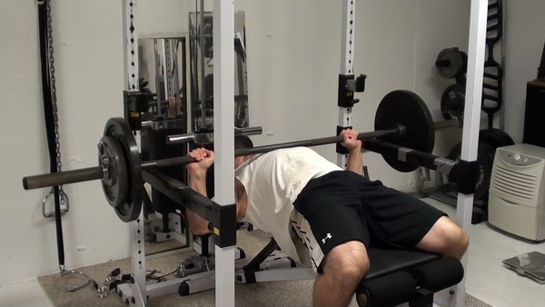 One and a Quarter Rep Barbell Bench Press Bottom