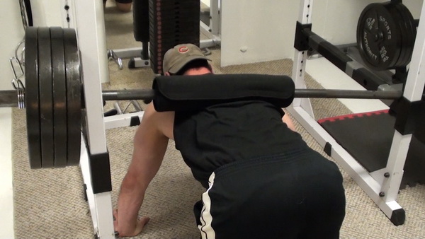 Barbell-Weighted Push-Up Lockouts Closeup top
