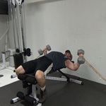 Hybrid Band-Dumbbell Flyes for Continuous Tension Chest Training