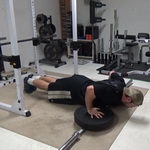Plate-Bar Balance Push-Ups For Massive Chest Activation