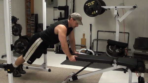 Carve Definition Into Your Chest With Push-In Bench Push-Ups Start