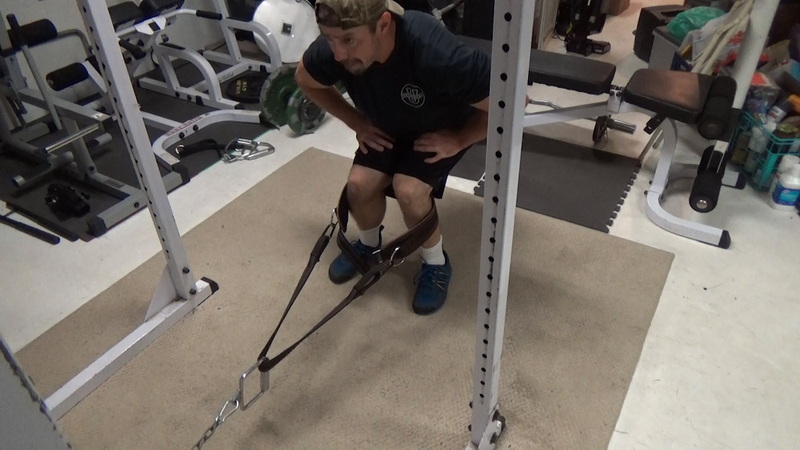 Dip Belt Abductors-on-Fire Squats for Building Squat Strength Front