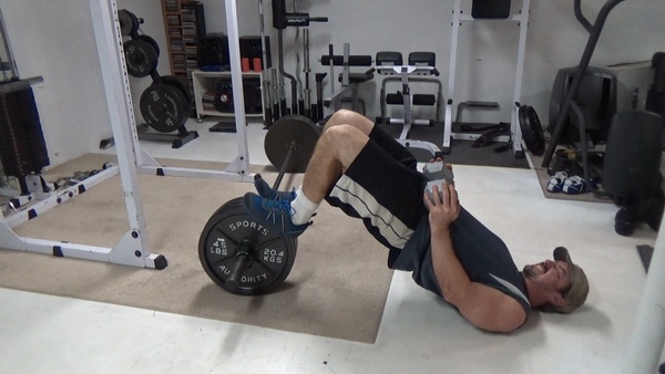 Roll-Up Barbell Plate Leg Curls Weighted top