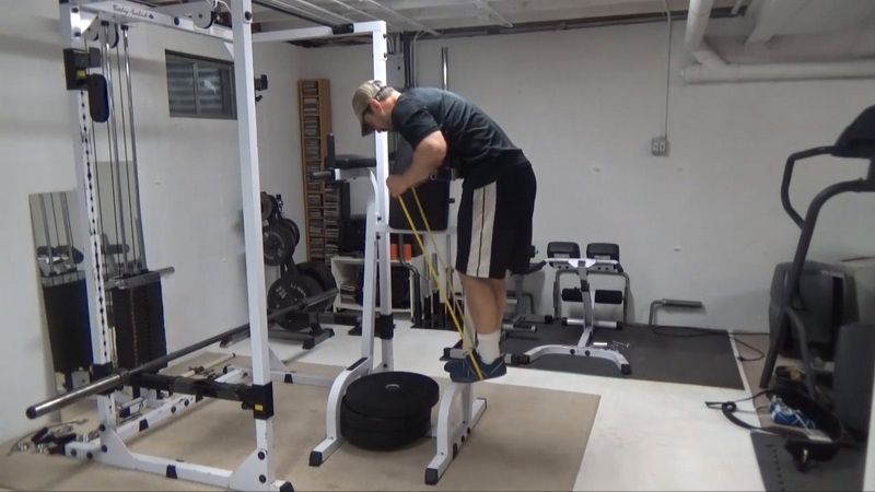 Reverse Hyperextensions on the Ab Chair for Posterior Chain Work and Lower Back Traction Setup 2