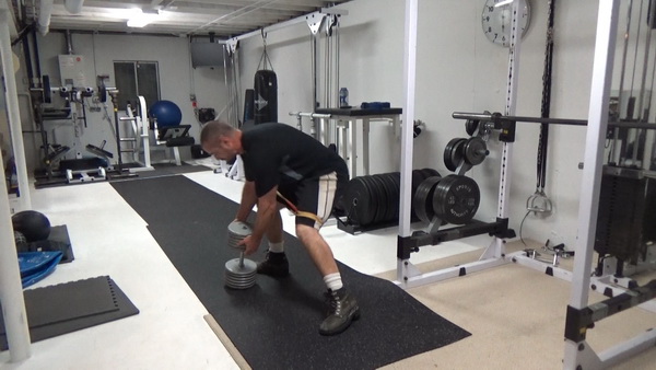 Lateral Dumbbell Gorilla Walking For Conditioning and Movement Training With Bands