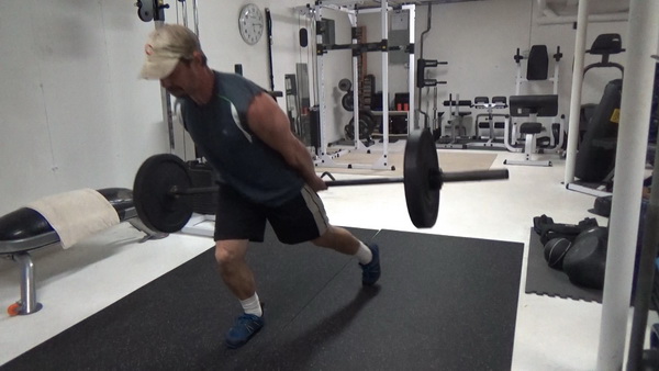 Barbell Cursing Walking Lunges Step Up