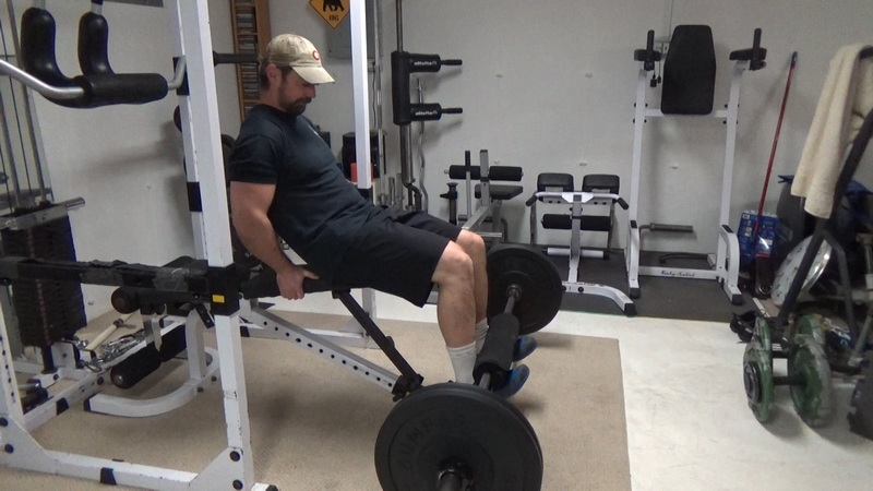 Barbell Leg Extensions for Quad Isolation in a Home Gym Start
