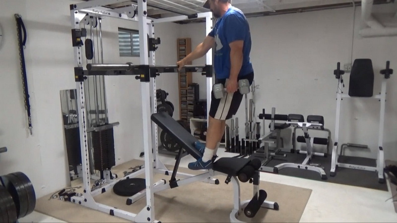 Replicate the Pendulum Squat Machine with The Incline Bench and a Dumbbell Top