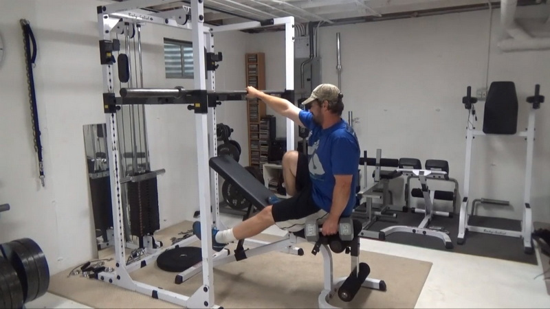 Replicate the Pendulum Squat Machine with The Incline Bench and a Dumbbell bottom