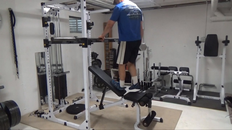 Replicate the Pendulum Squat Machine with The Incline Bench and a Dumbbell top