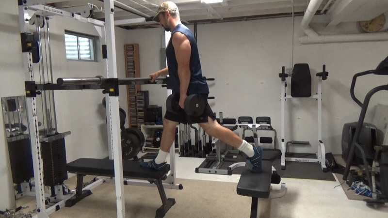 Two Bench Dumbbell Split Squats For Single-Leg, Heavy Quadricep Training 