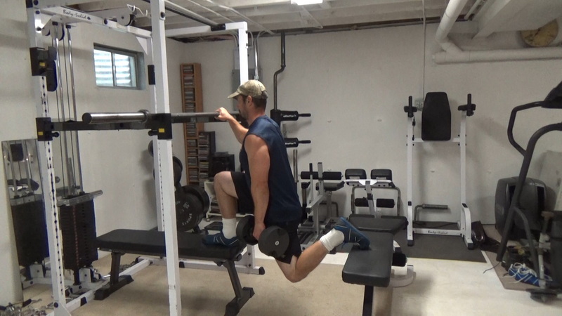Two Bench Dumbbell Split Squats For Single-Leg, Heavy Quadricep Training bottom