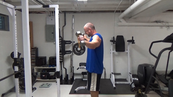 Band-Dumbbell-Plate Lateral Raises Top Side