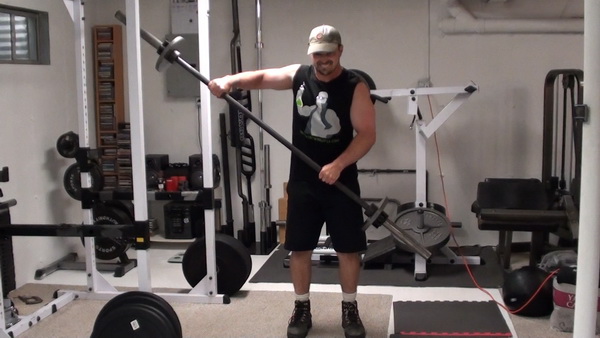 Barbell Lateral Raises Left