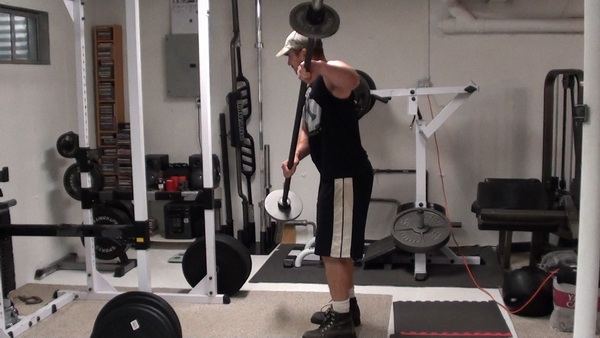 Barbell Lateral Raises Left Side