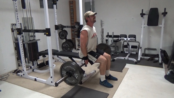 Seated Barbell Shrugs For Traps and Neck Top