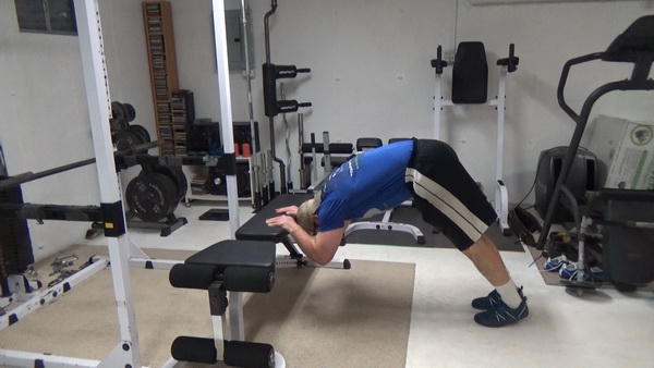 Bodyweight Tricep Extensions to Hindu Push-Ups bottom