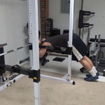 Bodyweight Tricep Extensions on the Bar End