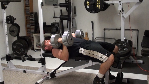 Close Neutral Grip Dumbbell Bench Press For Bigger Triceps Bottom