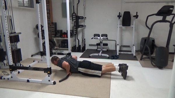 Pump Your Triceps With Cable Resisted Close Grip Push-Ups Bottom