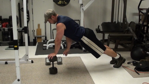 Mixed Height Dumbbell Push-Ups For Building Triceps Mass