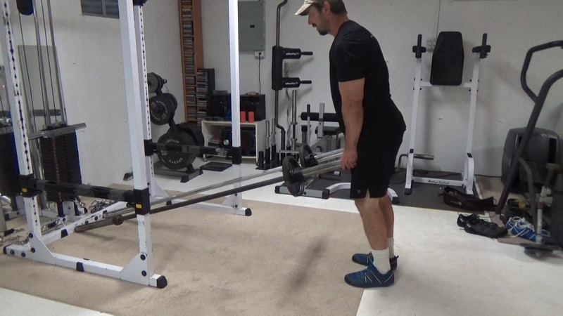 Two Barbell Landmine Bodyweight Tricep Extensions For Building the Long Head of the Triceps Start