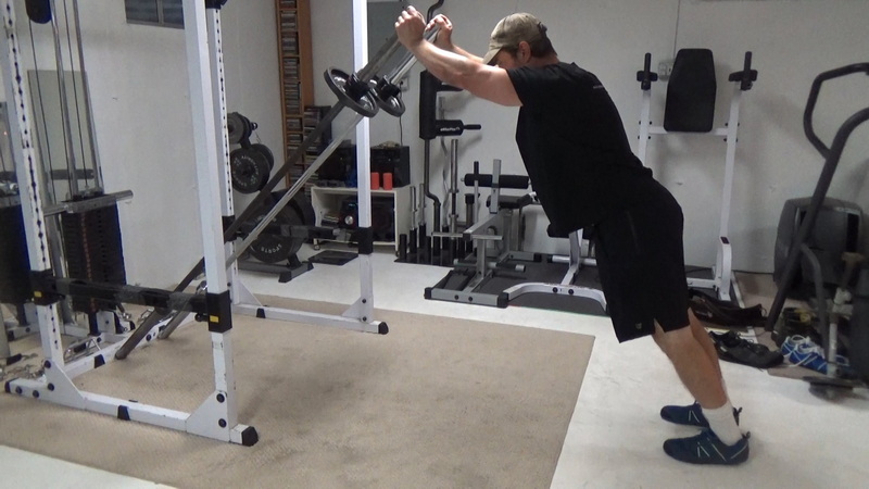Two Barbell Landmine Bodyweight Tricep Extensions For Building the Long Head of the Triceps Top