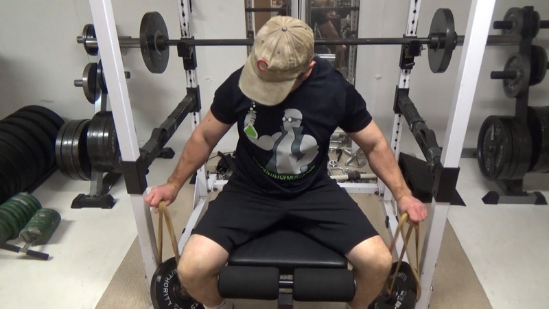Thumb-Band Plate-Hanging Bench Press For Pec Activation Start