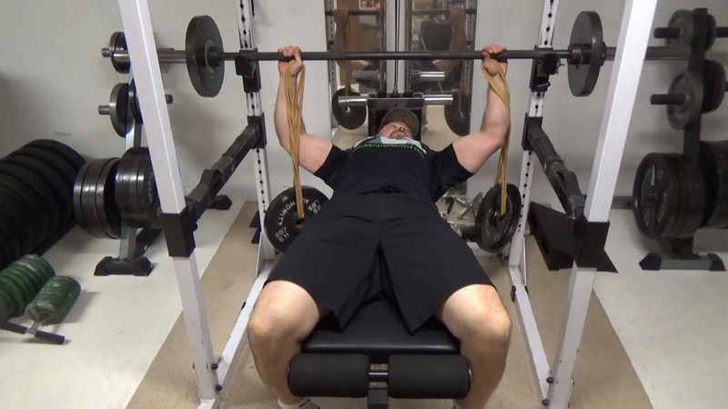 Thumb-Band Plate-Hanging Bench Press For Pec Activation grip