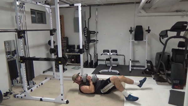 One Arm Dumbbell Floor Press Switch Hands