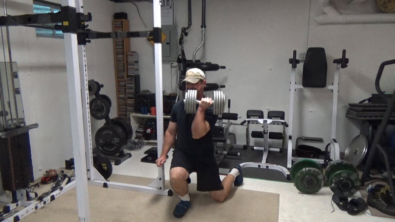 One-Dumbbell Curl Reverse Lunges Bottom