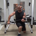 Offset Loaded EZ Bar One-Arm Zercher Reverse Lunges For Deep Core Strength