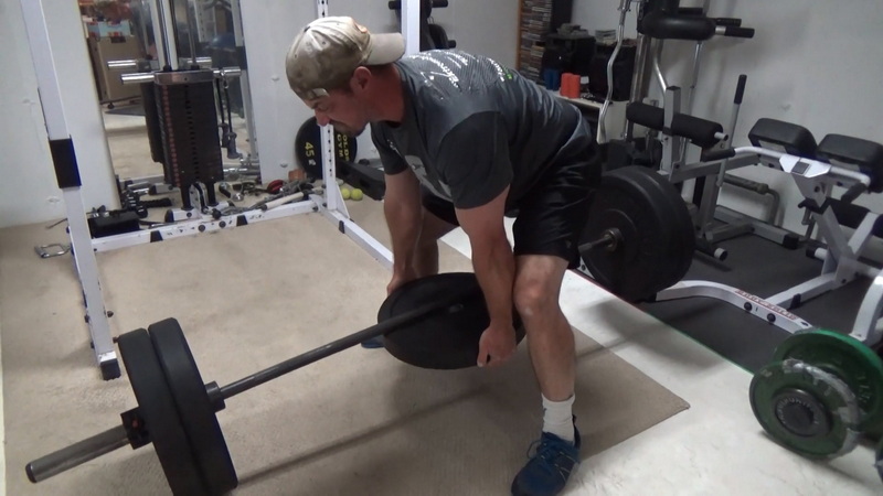 Bumper Plate Barbell Rows For Upper Back, Grip and Finger Strength Start